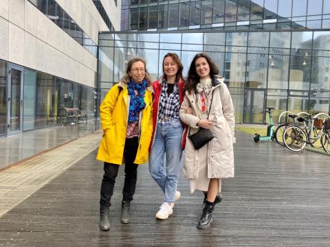 Three festival planners standing together.