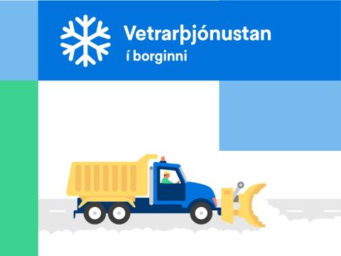 illustration of a car plowing snow