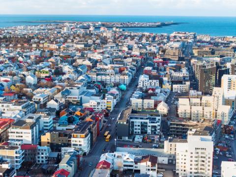 Loftmynd yfir Reykjavík