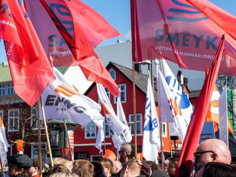 Labor movement protest march on May 1, 2024