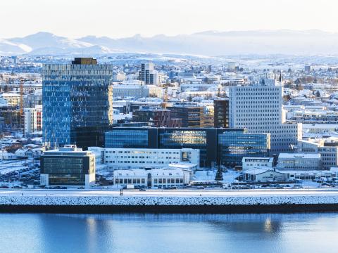 View over Borgartún and Sæbraut
