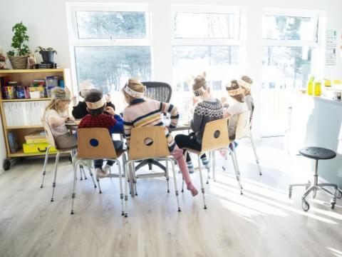 Leikskólabörn í leikskóla í Reykjavík