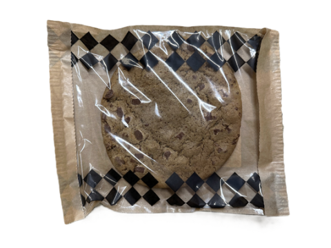 Image of a packaged chocolate chip cookie