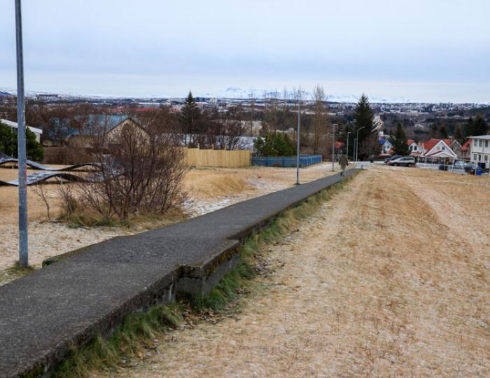 Photograph of the walkway on the hot water main conduit.
