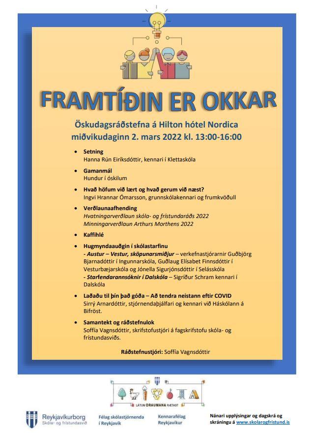 Dagskrá öskudagsráðstefnu.
