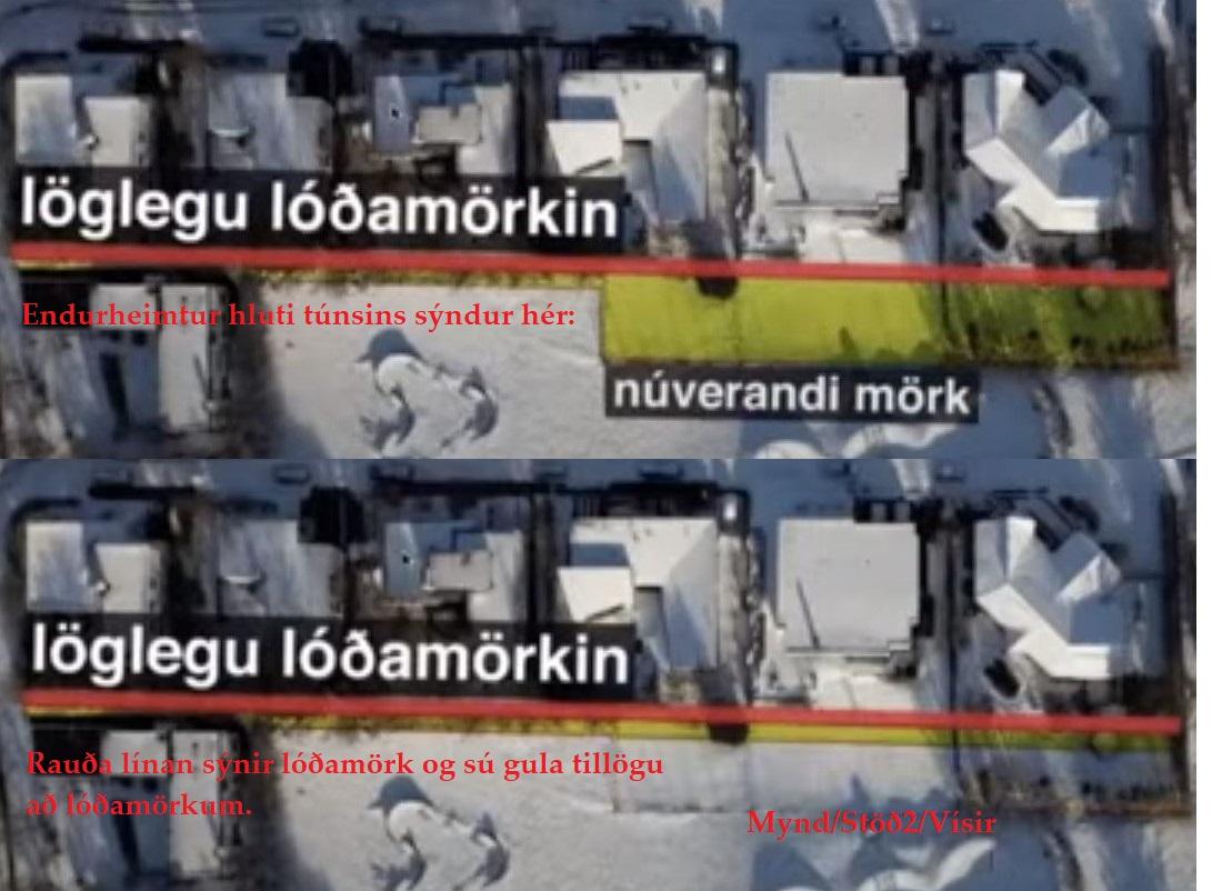 Mynd sem sýnir fyrir og eftir breytingu.
