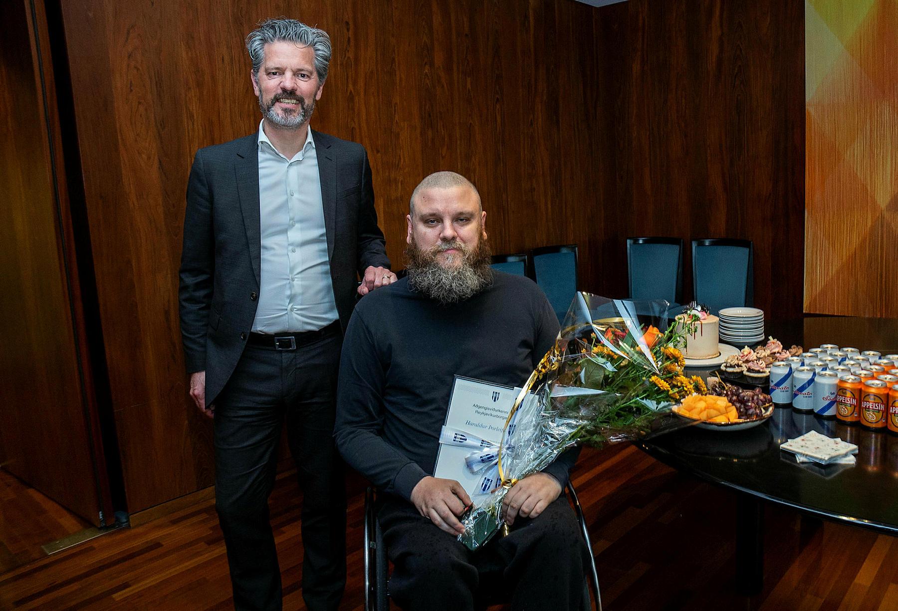 Dagur B. Eggertsson, borgarstjóri og Haraldur Ingi Þorleifsson, frumkvöðull.