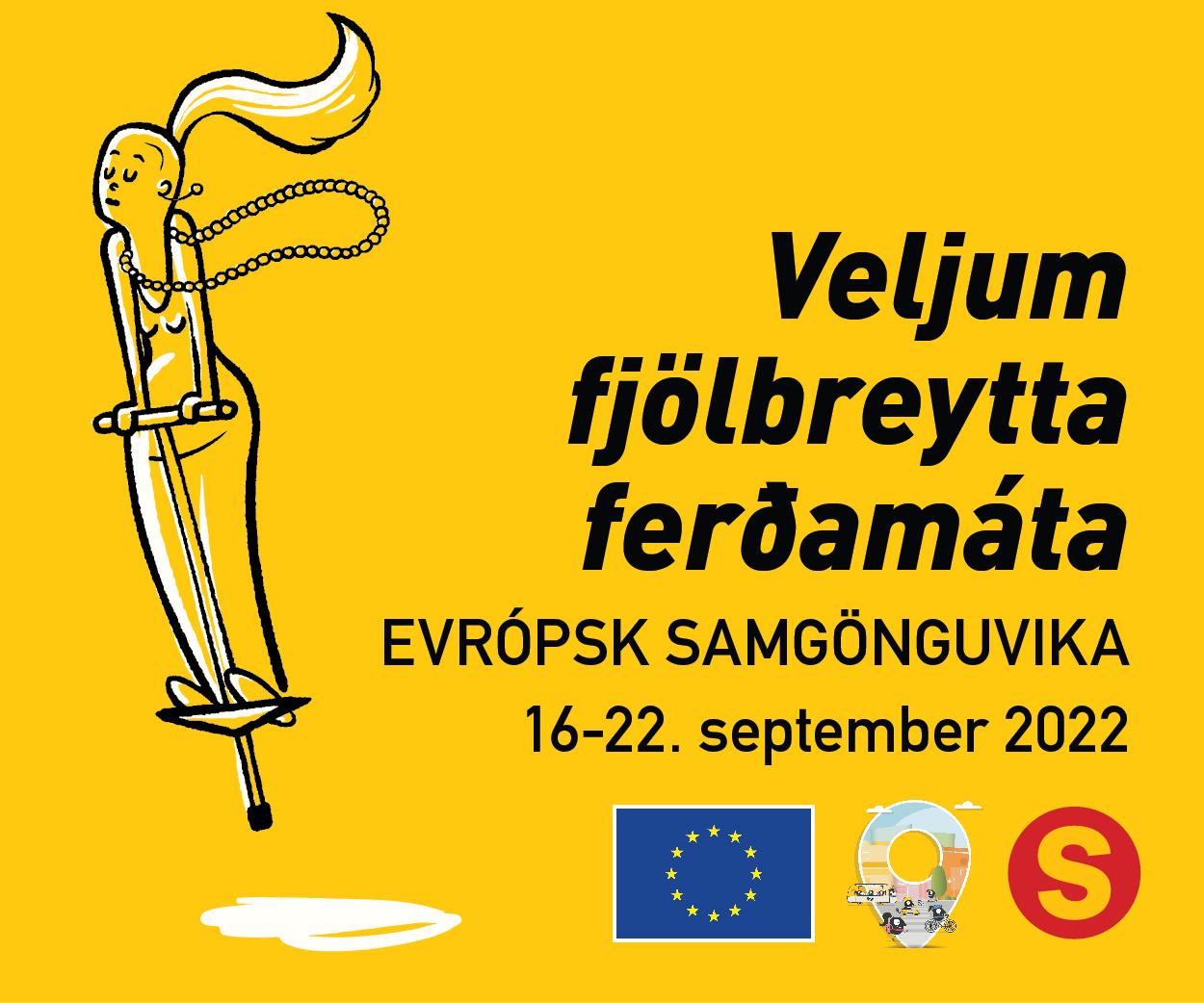 Vefborði fyrir evrópska samgönguviku.