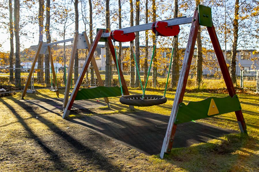 Playground equipment on Reynisholt's grounds.