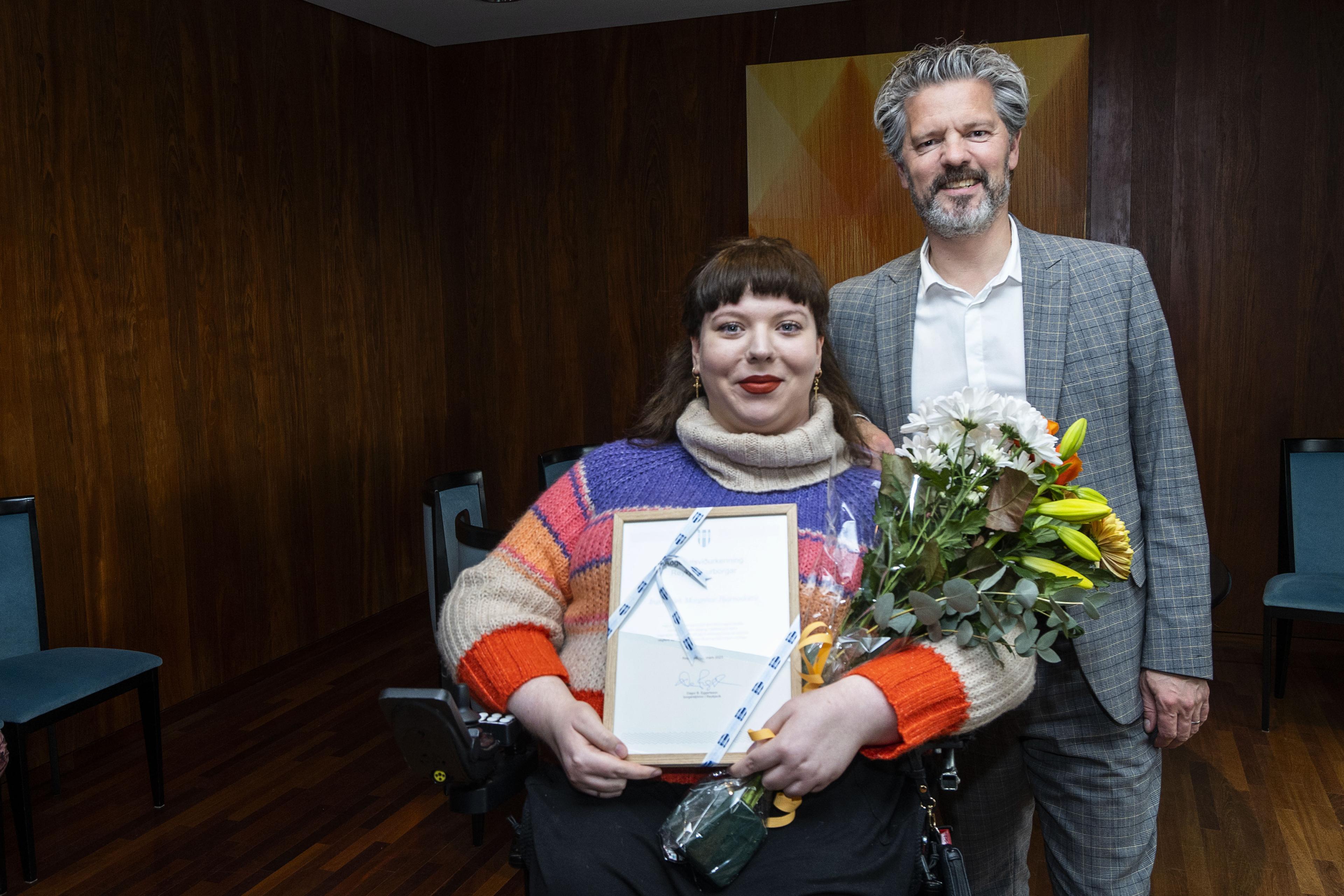 Inga Björk ásamt Degi B. Eggertssyni borgarstjóra. 