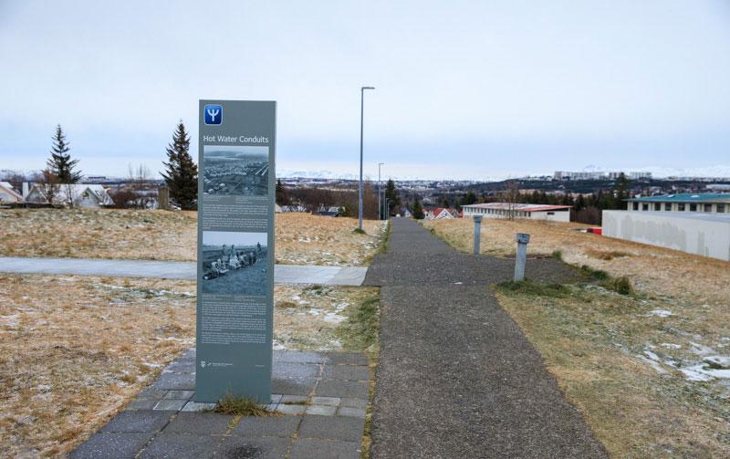 Ljósmynd af gönguleið Hitaveitustokksins.