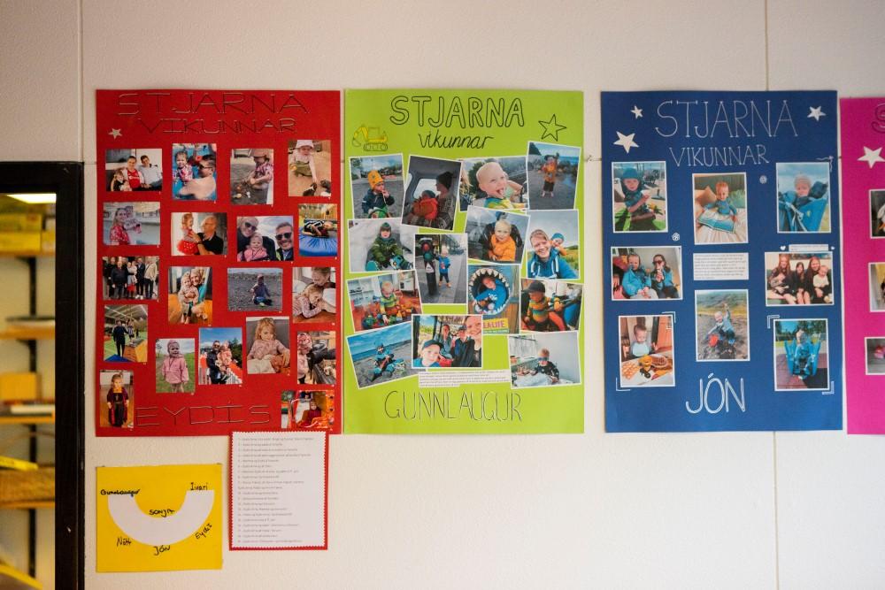 Posters that read: Star of the week and pictures of children.