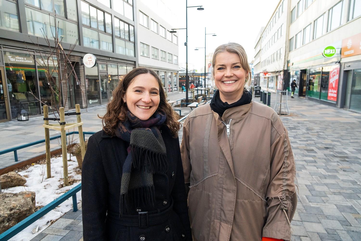 Hannah Rós Sigurðardóttir Tobin, AMIGOS project manager, and Edda Ívarsdóttir, urban designer