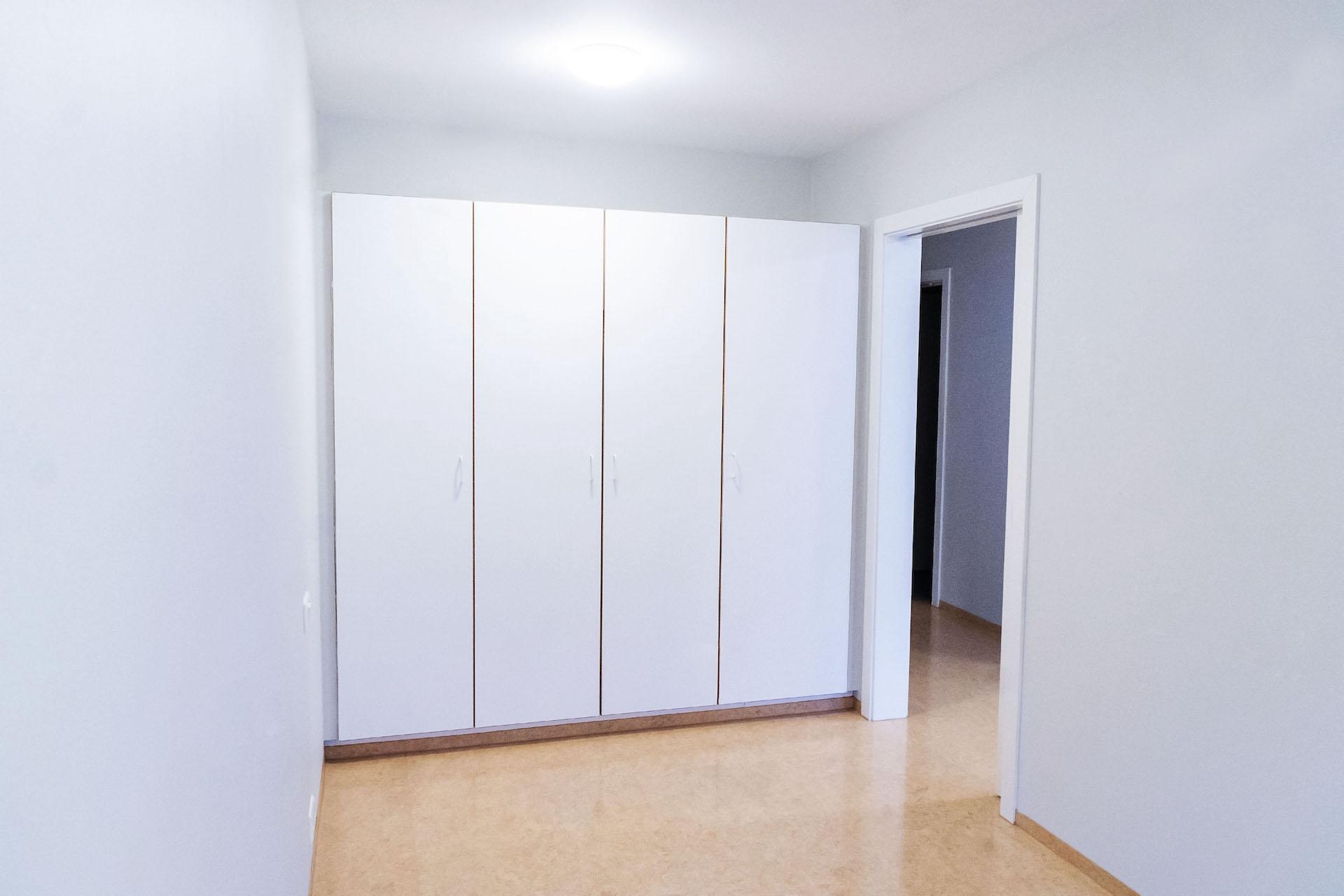 Svefnherbergi í einum þjónustuíbúðanna á Lindargötu.
