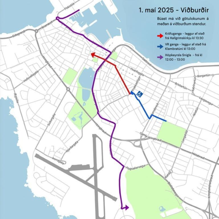 Map of closures for May 1, 2025