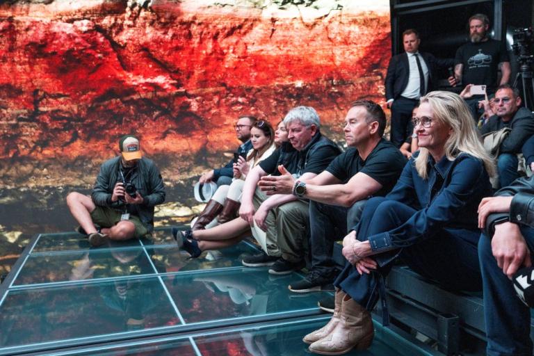 Attendees got to see the new exhibition, which opens in June.