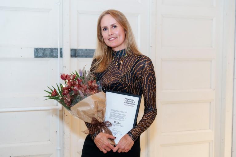 Anna Júlía Friðbjörnsdóttir, artist, recipient of the Munda Art Prize 2025