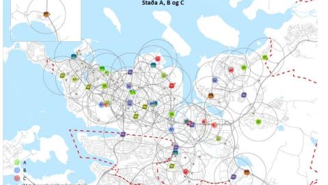 verkefnið snýst ekki síst um að fækka bensinstöðvum inn í íbúðahverfum og að staðsetja þær við stofnbrautir.