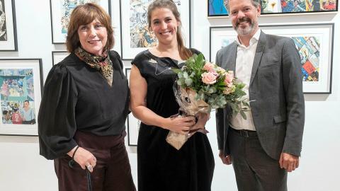 Ólöf Kristín Sigurðardóttir safnstjóri, Ingibjörg Sigurjónsdóttir myndlistarkona og Dagur B. Eggertsson borgarstjóri.