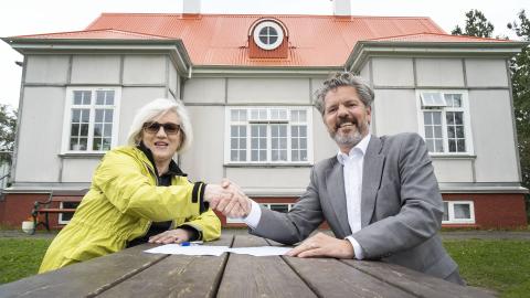 Kristín Hagalín Ólafsdóttir og Dagur B. Eggertsson borgarstjóri. 