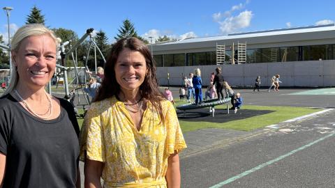 María Helen Eiðsdóttir og Hafdís Guðrún Hilmarsdóttir í Fossvogsskóla