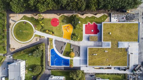 Loftmynd af Brákarborg