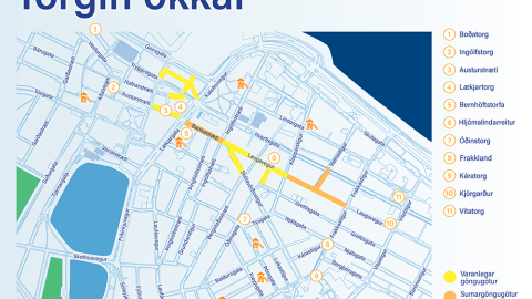 Kort af torgunum okkar.