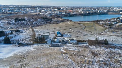 Aerial view of Keldur.