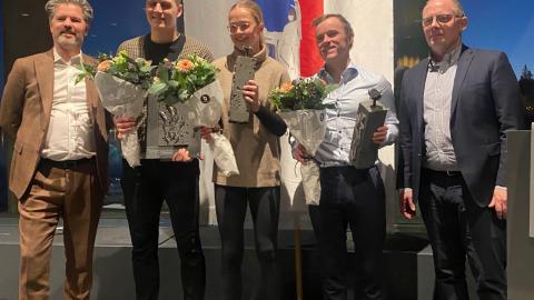 Dagur B. Eggertsson borgarstjóri, Alexander Örn Júlíusson fyrirliði Vals, Andrea Kolbeinsdóttir frjálsíþróttakona, Snorri Eyþór Einarsson skíðagöngumaður og Ingvar Sverrisson formaður IBR.