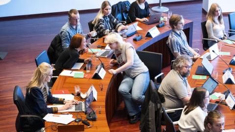 Ungmennaráð Reykjavíkur fundar með borgarstjórn.
