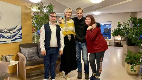 Birgir, Margrét, Þórir og Elín voru á velferðarkaffi