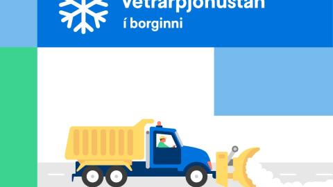illustration of a car plowing snow