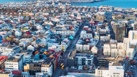 Loftmynd yfir Reykjavík