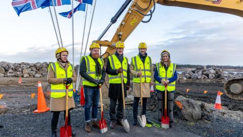 Skóflustunga vegna byggingu Fossvogsbrúar