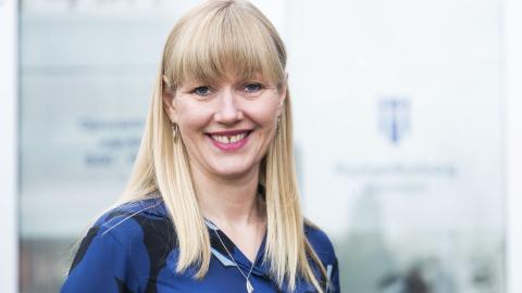Close-up of Elísabet Gunnarsdóttir, social worker and employee of Reykjavík Child Protection Services.