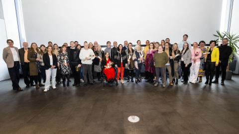 A large group of people gathered at Tjarnarsalur in Reykjavík, including all recipients of the Welfare Council’s grants for 2025. 