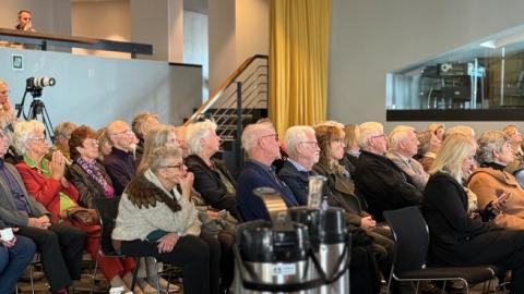 Tjarnarsalur packed with people at this morning's Activity Expo
