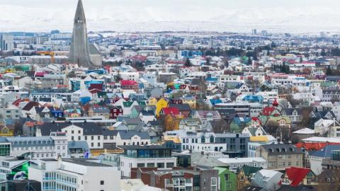 Aerial view of Reykjavík