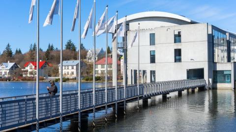 Reykjavík City Hall on a beautiful day