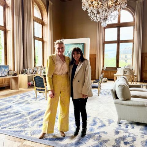 Heiða Björg with Paris Mayor Anne Hidalgo